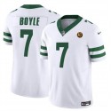 New York Jets #7 Tim Boyle White 2023 F.U.S.E. Throwback With John Madden Patch Vapor Untouchable Limited Stitched Jersey