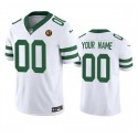 New York Jets Custom White 2023 F.U.S.E. Throwback With John Madden Patch Vapor Limited Stitched Jersey