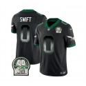 Philadelphia Eagles #0 D'Andre Swift Black 2023 F.U.S.E. Throwback Vapor Untouchable Limited Stitched Jersey