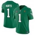 Philadelphia Eagles #1 Jalen Hurts Green 2023 F.U.S.E. Throwback With 3-Star C Patch And John Madden Patch Vapor Limited Stitched Jersey