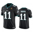 Philadelphia Eagles #11 A. J. Brown Black 2023 F.U.S.E. With 1-Star C Patch And John Madden Patch Vapor Limited Stitched Jersey