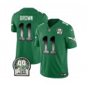 Philadelphia Eagles #11 A. J. Brown Green 2023 F.U.S.E. Throwback Vapor Untouchable Limited Stitched Jersey