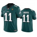 Philadelphia Eagles #11 A. J. Brown Green 2023 F.U.S.E. With 1-Star C Patch And John Madden Patch Vapor Limited Stitched Jersey