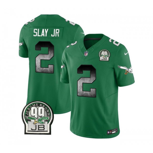 Philadelphia Eagles #2 Darius Slay JR Green 2023 F.U.S.E. Throwback Vapor Untouchable Limited Stitched Jersey
