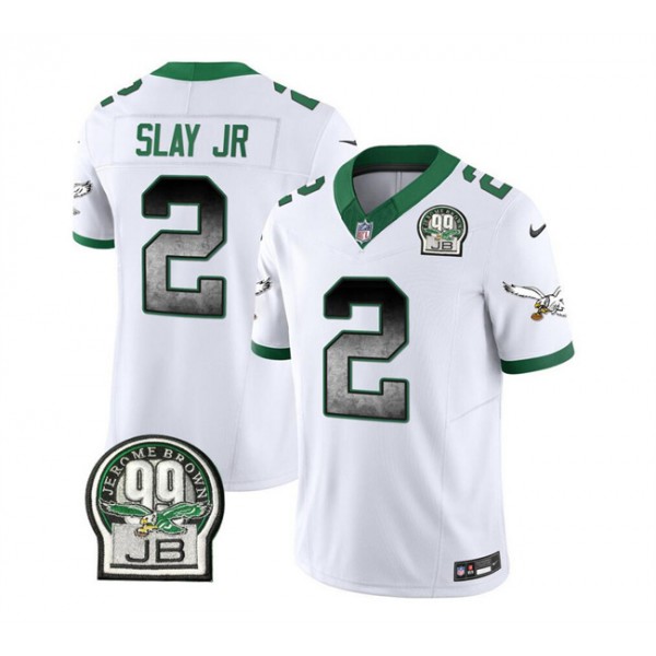 Philadelphia Eagles #2 Darius Slay JR White 2023 F.U.S.E. Throwback Vapor Untouchable Limited Stitched Jersey