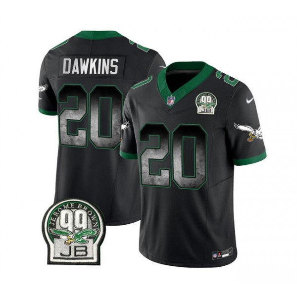Philadelphia Eagles #20 Brian Dawkins Black 2023 F.U.S.E. Throwback Vapor Untouchable Limited Stitched Jersey