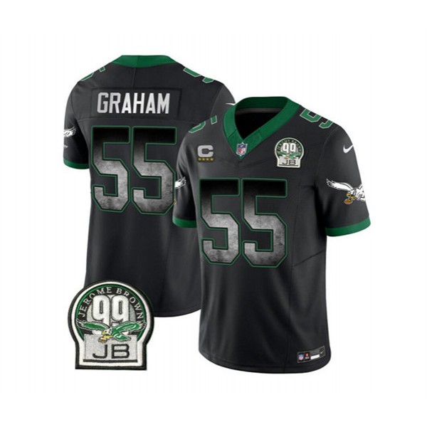 Philadelphia Eagles #55 Brandon Graham Black 2023 F.U.S.E. With 4-Star C Patch Throwback Vapor Untouchable Limited Stitched Jersey