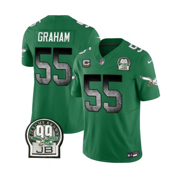 Philadelphia Eagles #55 Brandon Graham Green 2023 F.U.S.E. With 4-Star C Patch Throwback Vapor Untouchable Limited Stitched Jersey