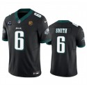 Philadelphia Eagles #6 DeVonta Smith Black 2023 F.U.S.E. With 1-Star C Patch And John Madden Patch Vapor Limited Stitched Jersey