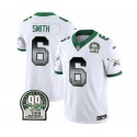 Philadelphia Eagles #6 DeVonta Smith White 2023 F.U.S.E. Throwback Vapor Untouchable Limited Stitched Jersey