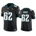 Philadelphia Eagles #62 Jason Kelce Black 2023 F.U.S.E. With 4-Star C Patch And John Madden Patch Vapor Limited Stitched Jersey