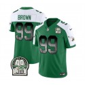 Philadelphia Eagles #99 Jerome Brown Green White 2023 F.U.S.E. Throwback Vapor Untouchable Limited Stitched Jersey