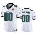Philadelphia Eagles Custom White 2023 F.U.S.E. With John Madden Patch Vapor Limited Stitched Jersey