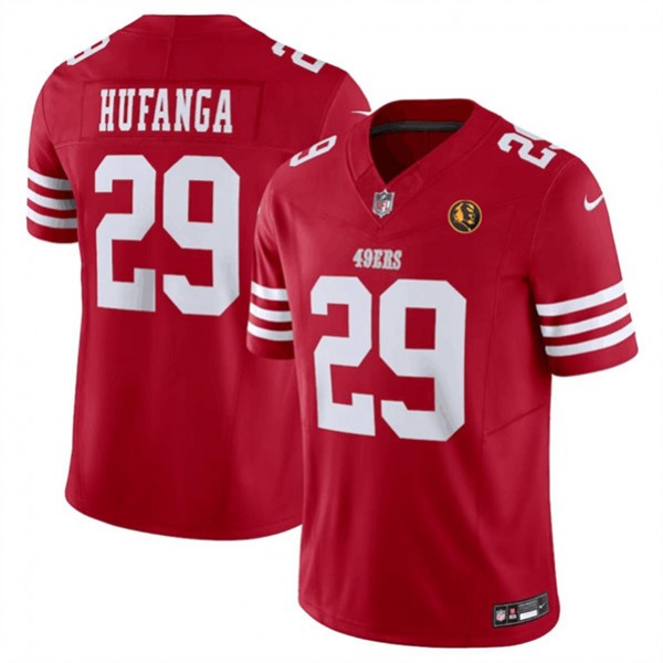San Francisco 49ers #29 Talanoa Hufanga Red 2023 F.U.S.E. With John Madden Patch Vapor Limited Stitched Jersey