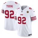 San Francisco 49ers #92 Chase Young White 2023 F.U.S.E. With John Madden Patch Vapor Limited Stitched Jersey