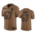 Seattle Seahawks #67 Charles Cross 2023 Brown Salute To Service Limited Stitched Jersey