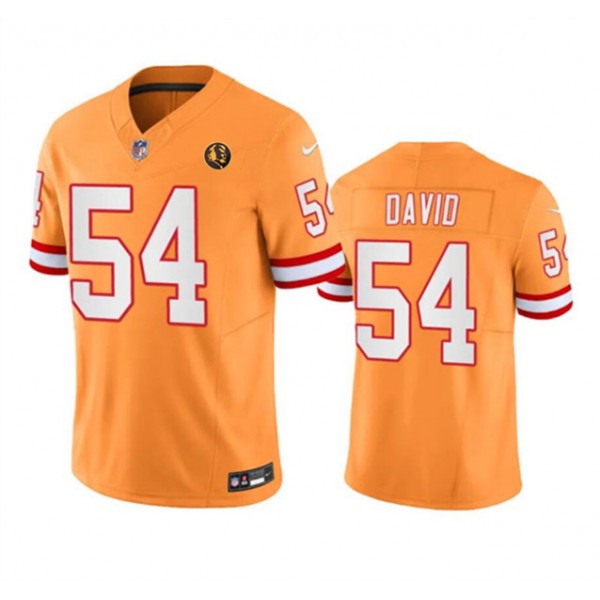 Tampa Bay Buccaneers #54 Lavonte David Orange 2023 F.U.S.E. Throwback With John Madden Patch Vapor Limited Stitched Jersey