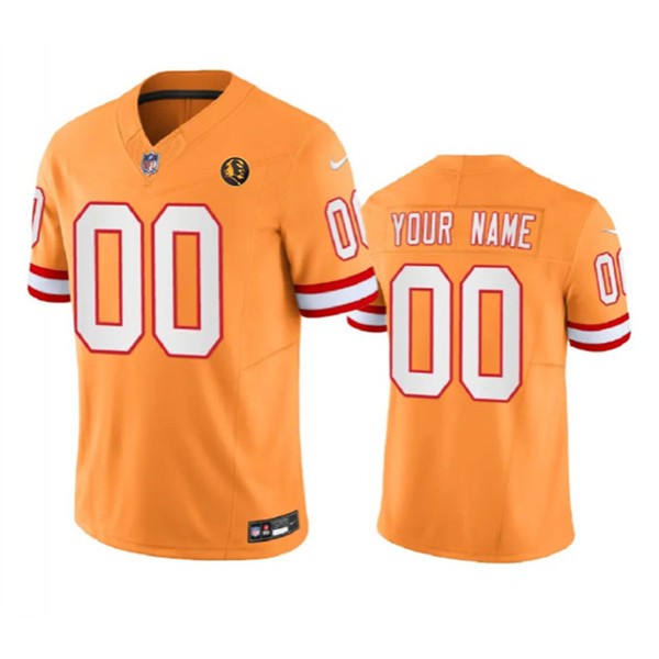 Tampa Bay Buccaneers Custom Gold 2023 F.U.S.E. Throwback With John Madden Patch Vapor Limited Stitched Jersey