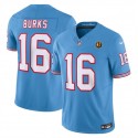 Tennessee Titans #16 Treylon Burks Blue 2023 F.U.S.E. Throwback With John Madden Patch Vapor Limited Stitched Jersey