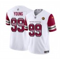 Washington Commanders #99 Chase Young White 2023 F.U.S.E. With John Madden Patch Vapor Limited Stitched Jersey