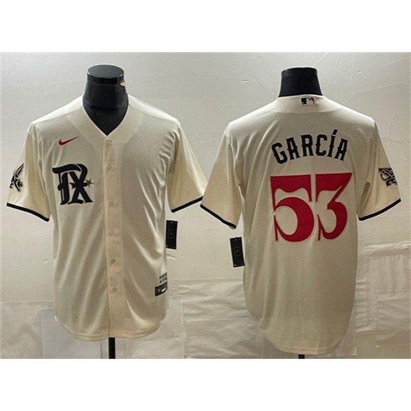 Texas Rangers #53 Adolis García Cream City Connect Cool Base Stitched Jersey