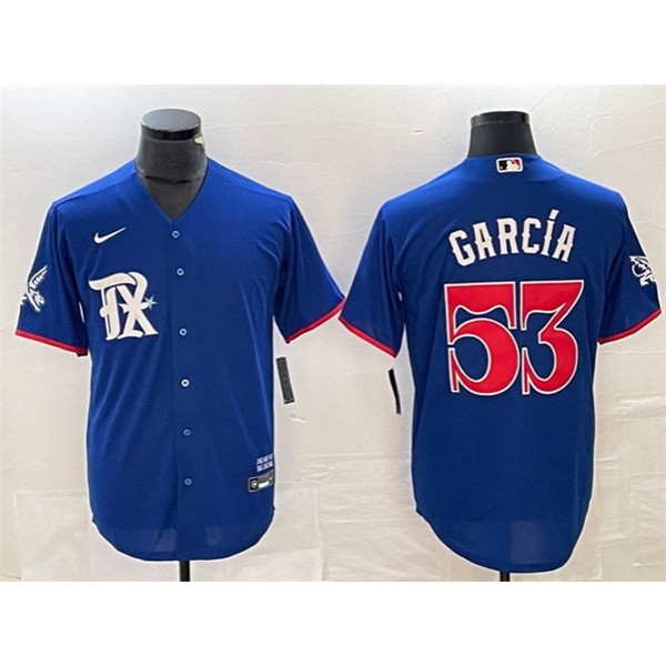 Texas Rangers #53 Adolis García Royal City Connect Stitched Jersey