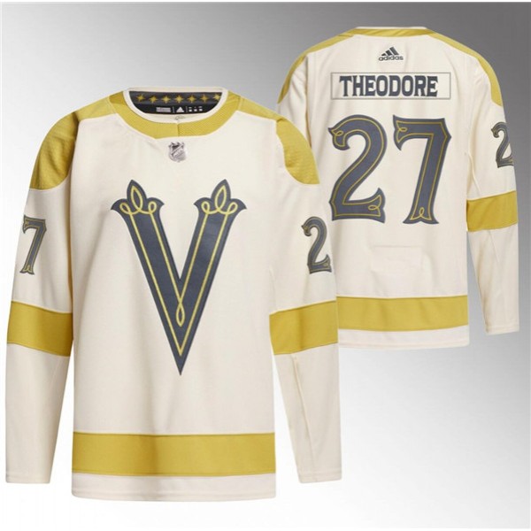 Vegas Golden Knights #27 Shea Theodore Cream 2024 Winter Classic Breakaway Stitched Jersey