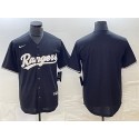 Texas Rangers Blank Black Cool Base Stitched Jersey