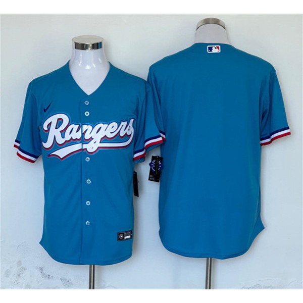 Texas Rangers Blank Blue Cool Base Stitched Jersey
