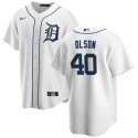 Detroit Tigers #40 Reese Olson White Cool Base Stitched Jersey