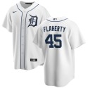 Detroit Tigers #45 Jack Flaherty White Cool Base Stitched Jersey