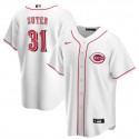 Cincinnati Reds #31 Brent Suter White Cool Base Stitched Jersey