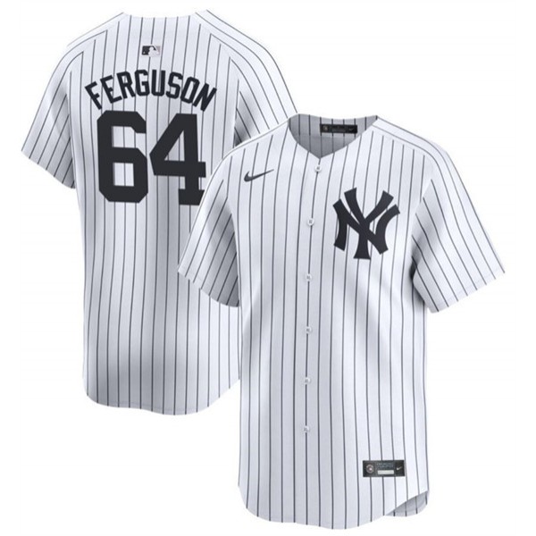 New York Yankees #64 Caleb Ferguson White 2024 Home Limited Cool Base Stitched Jersey