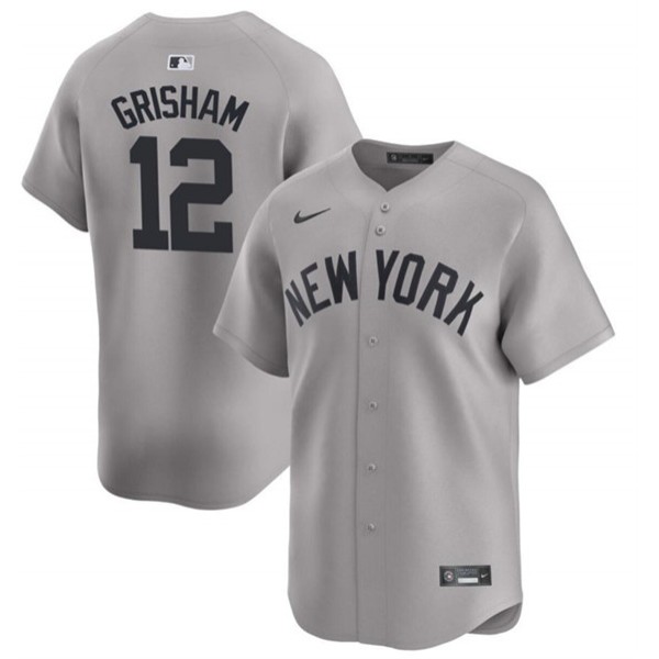 New York Yankees #12 Trent Grisham Gray 2024 Away Limited Cool Base Stitched Jersey