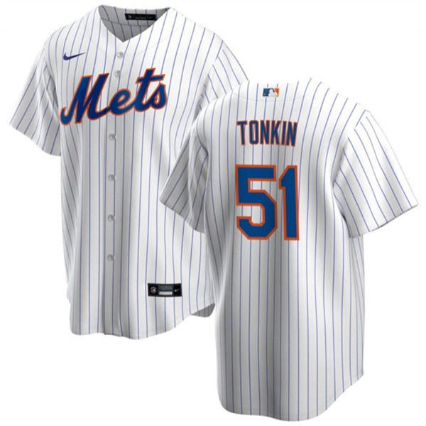 New York Mets #51 Michael Tonkin White Cool Base Stitched Jersey