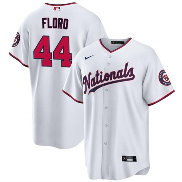 Washington Nationals #44 Dylan Floro White Cool Base Stitched Jersey