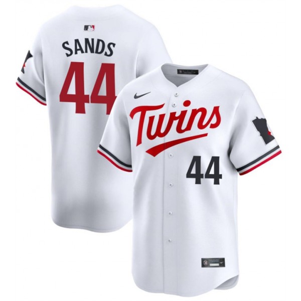 Minnesota Twins #44 Cole Sands White 2024 Home Limited Cool Base Stitched Jersey