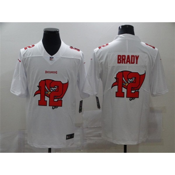 Tampa Bay Buccaneers #12 Tom Brady White Shadow Logo Limited Stitched Jersey