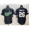 Philadelphia Eagles #26 Saquon Barkley Black Cool Base Stitched Jersey