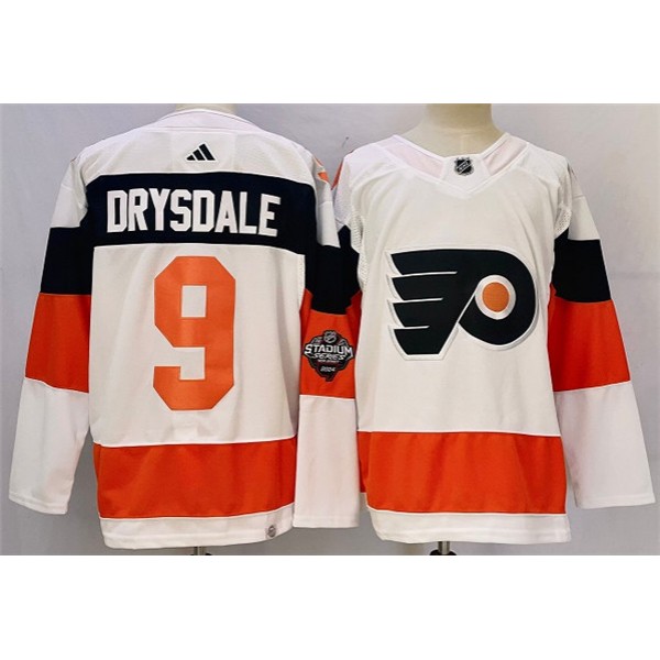 Philadelphia Flyers #9 Jamie Drysdale White 2023-2024 Stadium Series Stitched Jersey