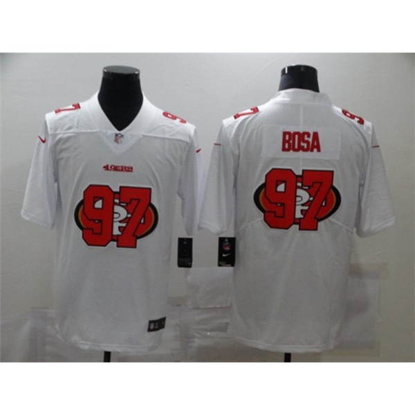 San Francisco 49ers #97 Nick Bosa White Shadow Logo Limited Stitched Jersey