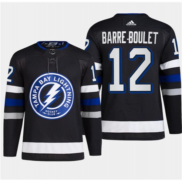 Tampa Bay Lightning #12 Alex Barre-Boulet Black Alternate Premier Breakaway Stitched Jersey