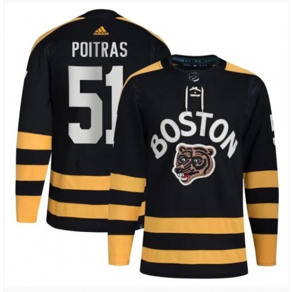 Boston Bruins #51 Matthew Poitras Black Winter Classic Primegreen Stitched Jersey