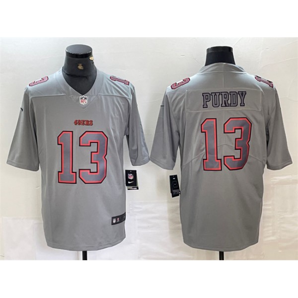 San Francisco 49ers #13 Brock Purdy Gray Atmosphere Fashion Stitched Jersey