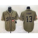 San Francisco 49ers #13 Brock Purdy Olive Salute To Service With Patch Cool Base Stitched Jersey