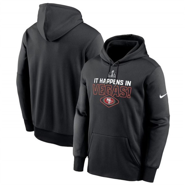 San Francisco 49ers Black Super Bowl LVIII Lockup Pullover Hoodie