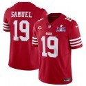 San Francisco 49ers #19 Deebo Samuel Red 2024 F.U.S.E. Super Bowl LVIII Patch And 1-Star C Patch Vapor Untouchable Limited Stitched Jersey