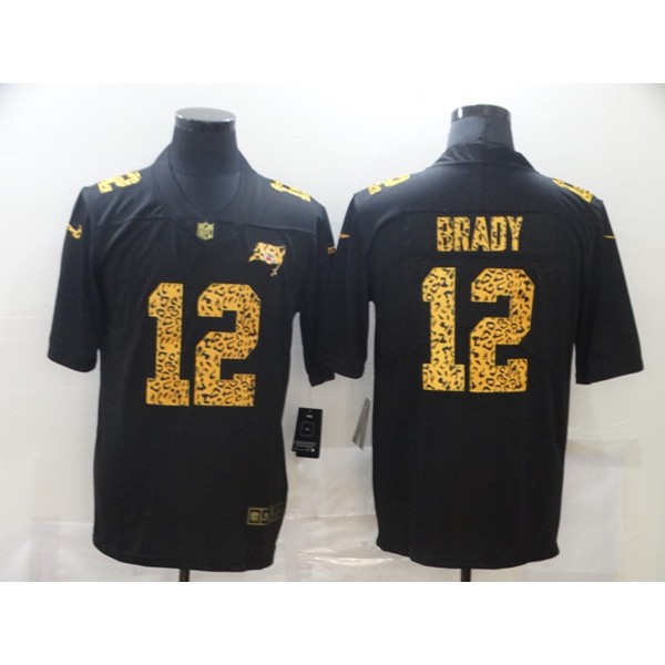Tampa Bay Buccaneers #12 Tom Brady 2020 Black Leopard Print Fashion Limited Stitched Jersey