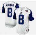 Dallas Cowboys #8 Troy Aikman White 1996 Mitchell Ness Throwback Stitched Jersey