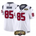 Houston Texans #85 Noah Brown White 2023 F.U.S.E. AFC South Champions Patch Vapor Untouchable Limited Stitched Jersey